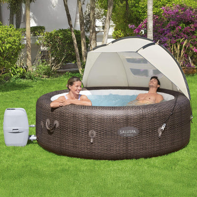 Bestway SaluSpa Sun Shade Canopy Accessory for Round Inflatable Hot Tub Spas