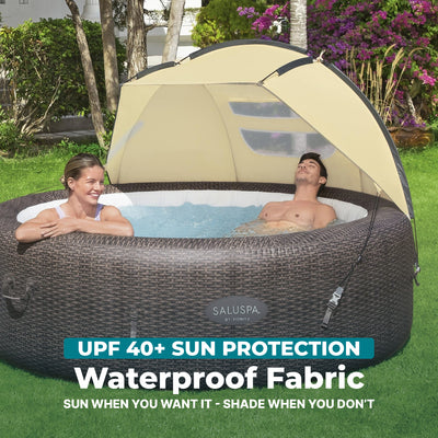 Bestway SaluSpa Sun Shade Canopy Accessory for Round Inflatable Hot Tub Spas