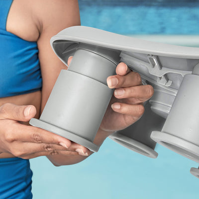 Bestway SaluSpa Underwater Non Slip Pool and Spa Seat with Adjustable Legs, Gray - VMInnovations