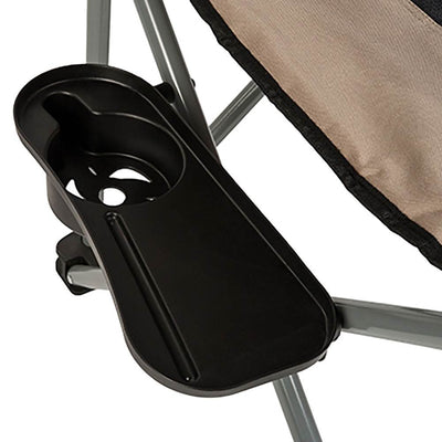 ARB Sport Folding Heavy Duty Outdoor Camping Chair Side Table, Tan (Open Box)