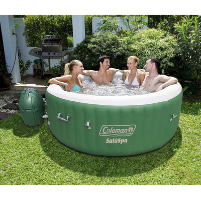 Coleman SaluSpa 6 Person Inflatable Outdoor Hot Tub Spa and Chlorine Starter Kit