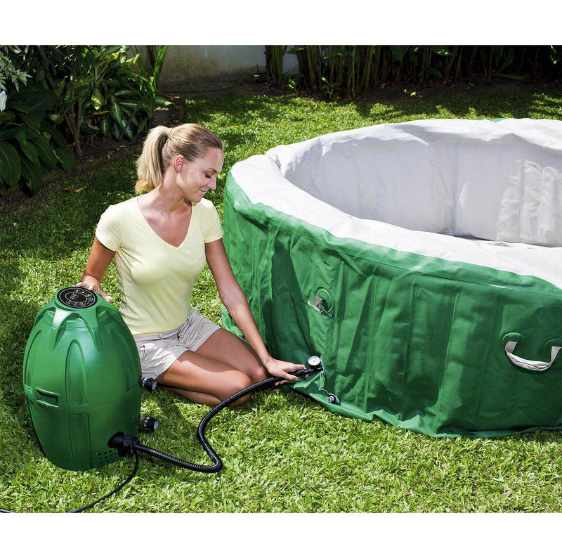 Coleman SaluSpa 6 Person Inflatable Outdoor Hot Tub Spa and Chlorine Starter Kit