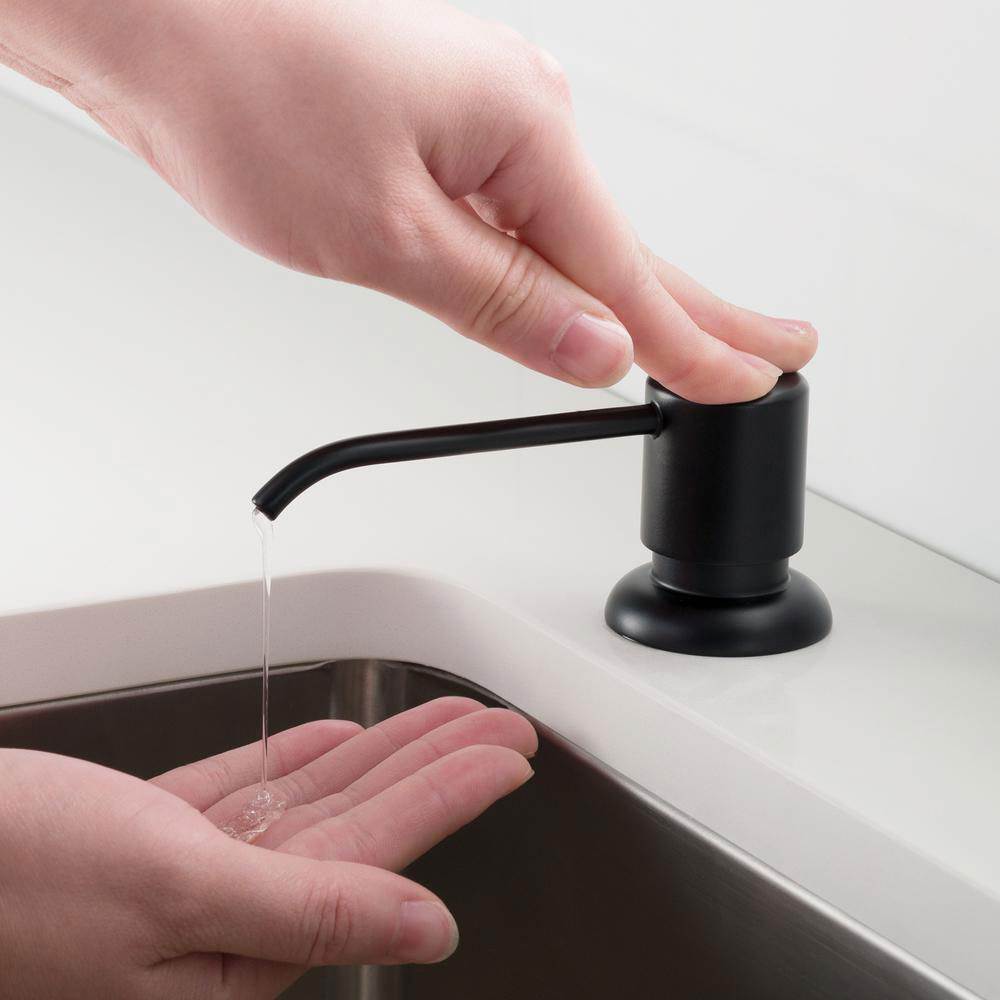 Kraus Boden Countertop Kitchen Sink Soap Dispenser Pump, Matte Black (Open Box)