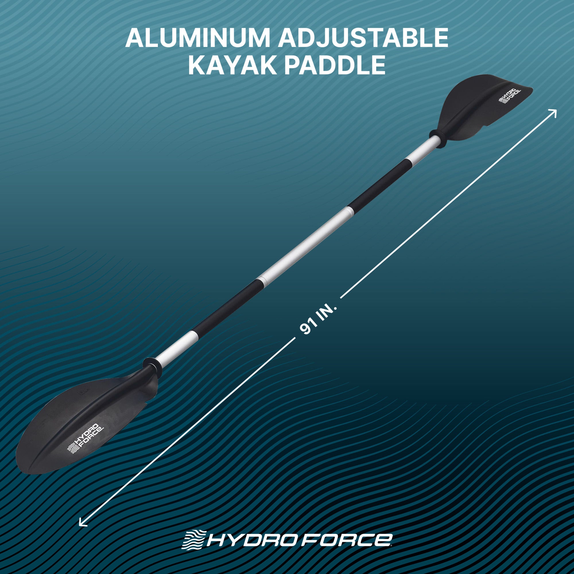 Bestway Force 91” Adjustable Aluminum Locking Kayak Paddle & Grip, Black (Used)