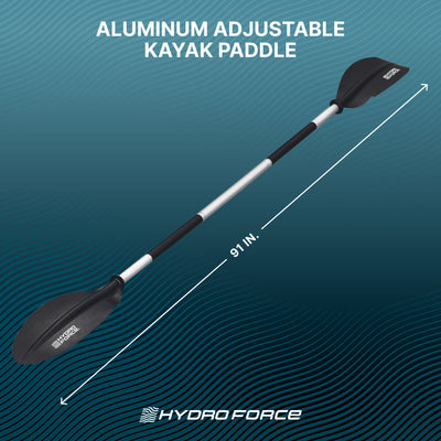 Bestway Force 91” Adjustable Aluminum Locking Kayak Paddle & Grip, Black (Used)