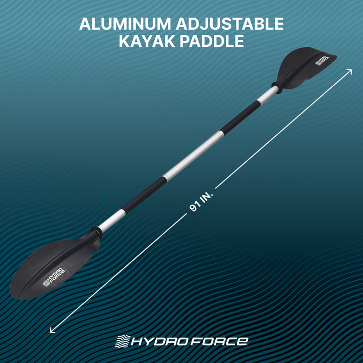 Bestway 91” Adjustable Aluminum Locking Kayak Paddle & Grip, Black (Open Box)