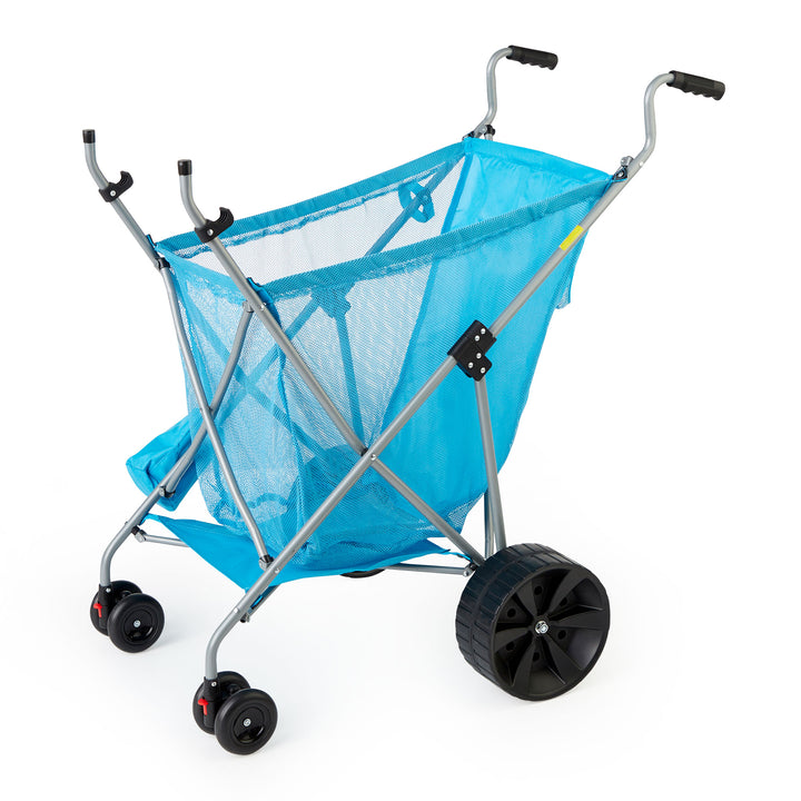 Seina Steel Framed Collapsible Garden Cart Beach Sand Cruiser, Blue (Open Box)