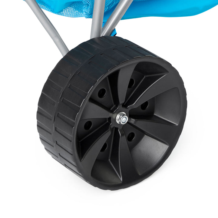 Seina Steel Framed Collapsible Garden Cart Beach Sand Cruiser, Blue (Open Box)