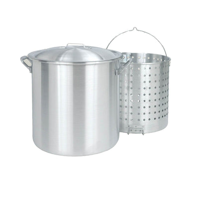 Bayou Classic Large 100 Quart Aluminum Stockpot Boiler & Handy Basket