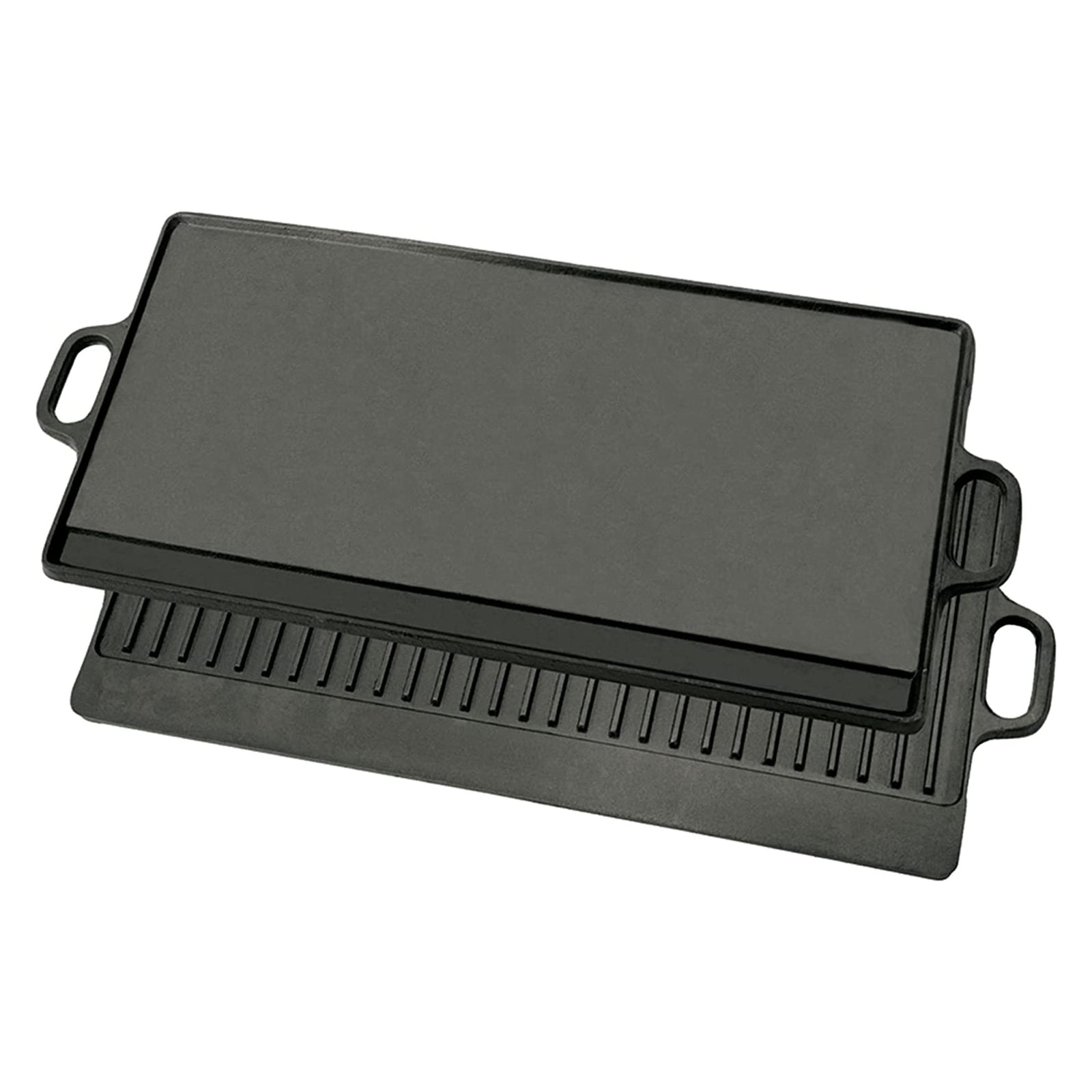 Bayou Reversible Seasoned Cast Iron Griddle Grill Pan w/ 28" by 14" Cooking Area - VMInnovations