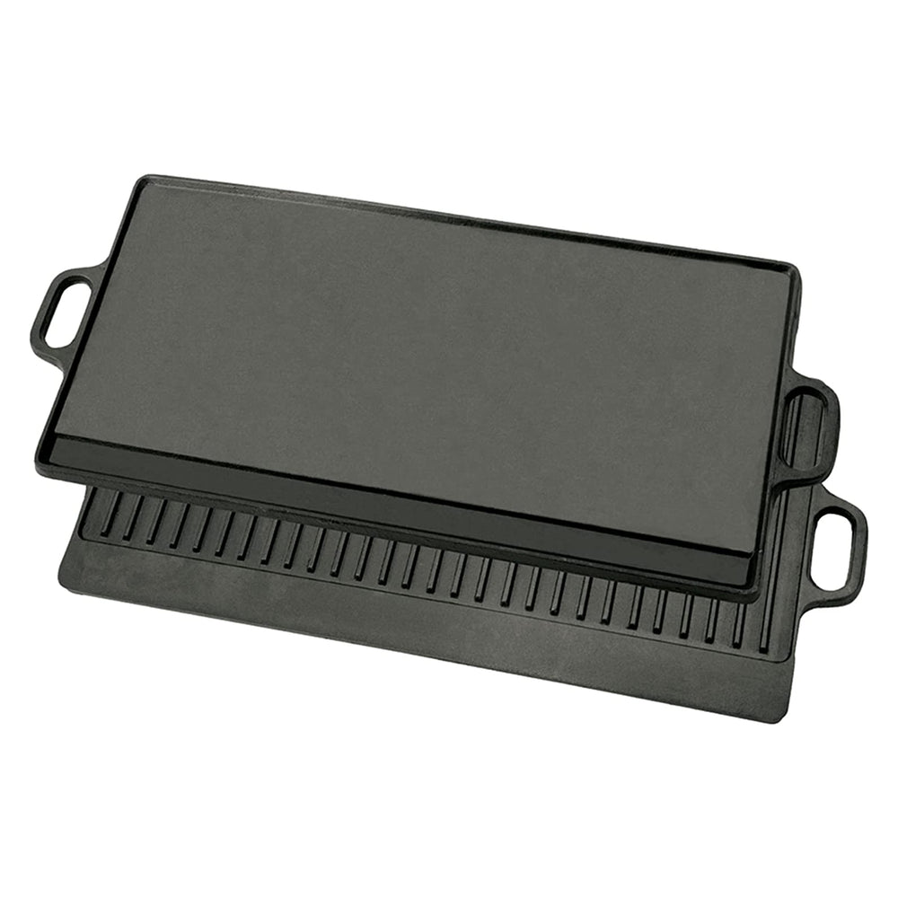 Bayou 28" Flat & Grill Sides Reversible Seasoned Cast Iron Griddle Pan(Open Box) - VMInnovations