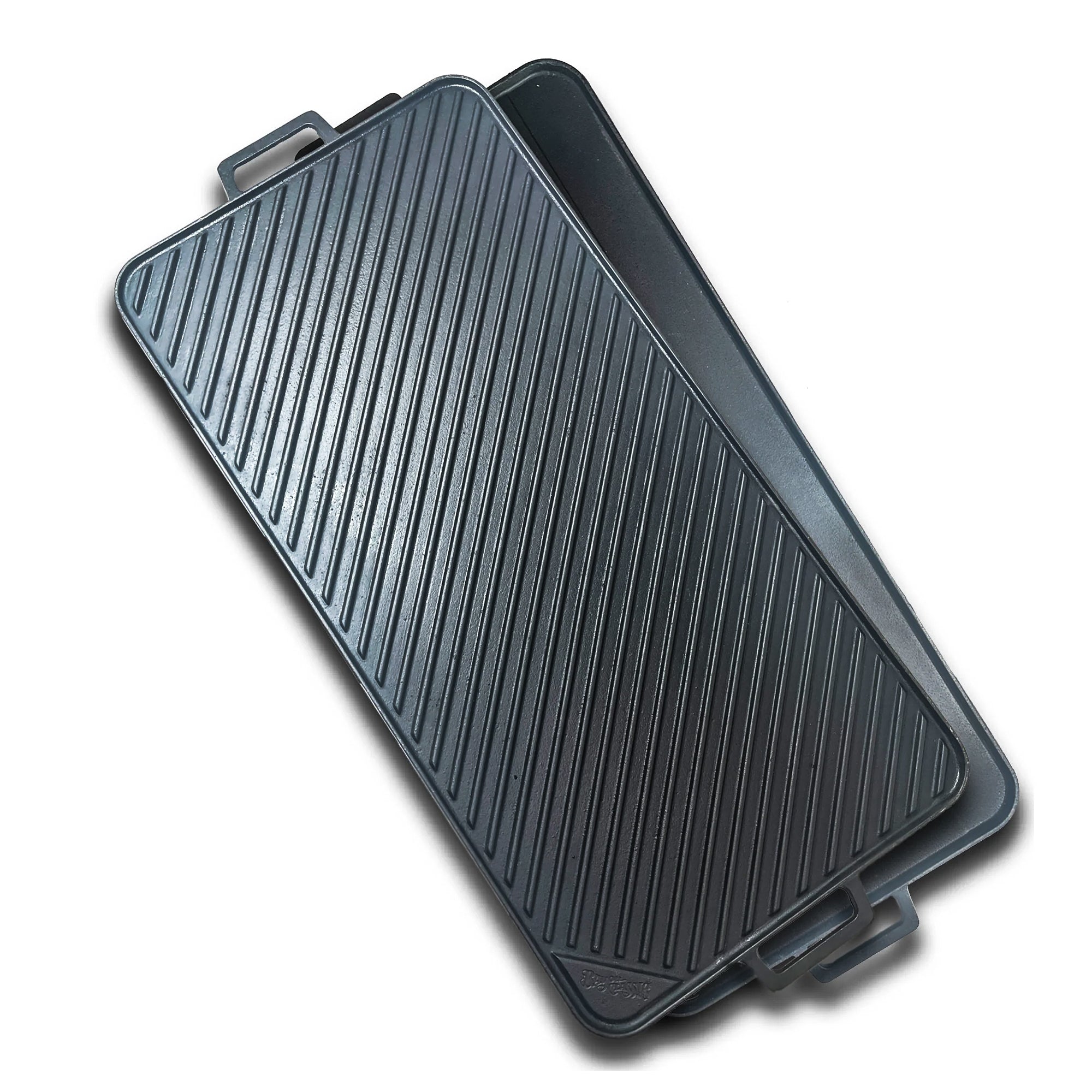 Bayou 28" Flat & Grill Sides Reversible Seasoned Cast Iron Griddle Pan(Open Box) - VMInnovations