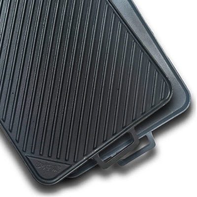 Bayou 28 Inch Flat and Grill Sides Seasoned Cast Iron Griddle Pan (Used) - VMInnovations