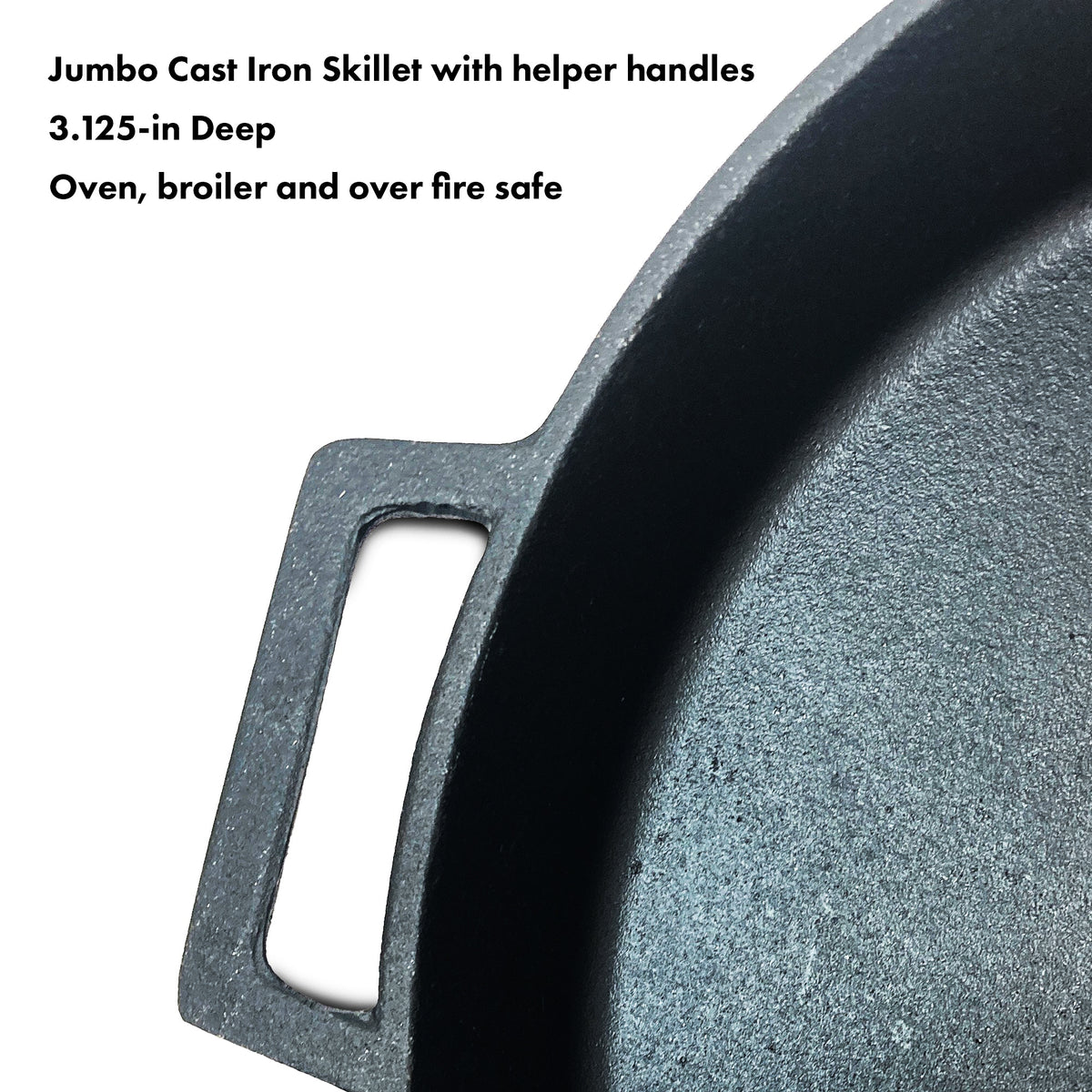 Bayou Seasoned Large 20" Even Heat Cast Iron Cookware Skillet Pan (Open Box)