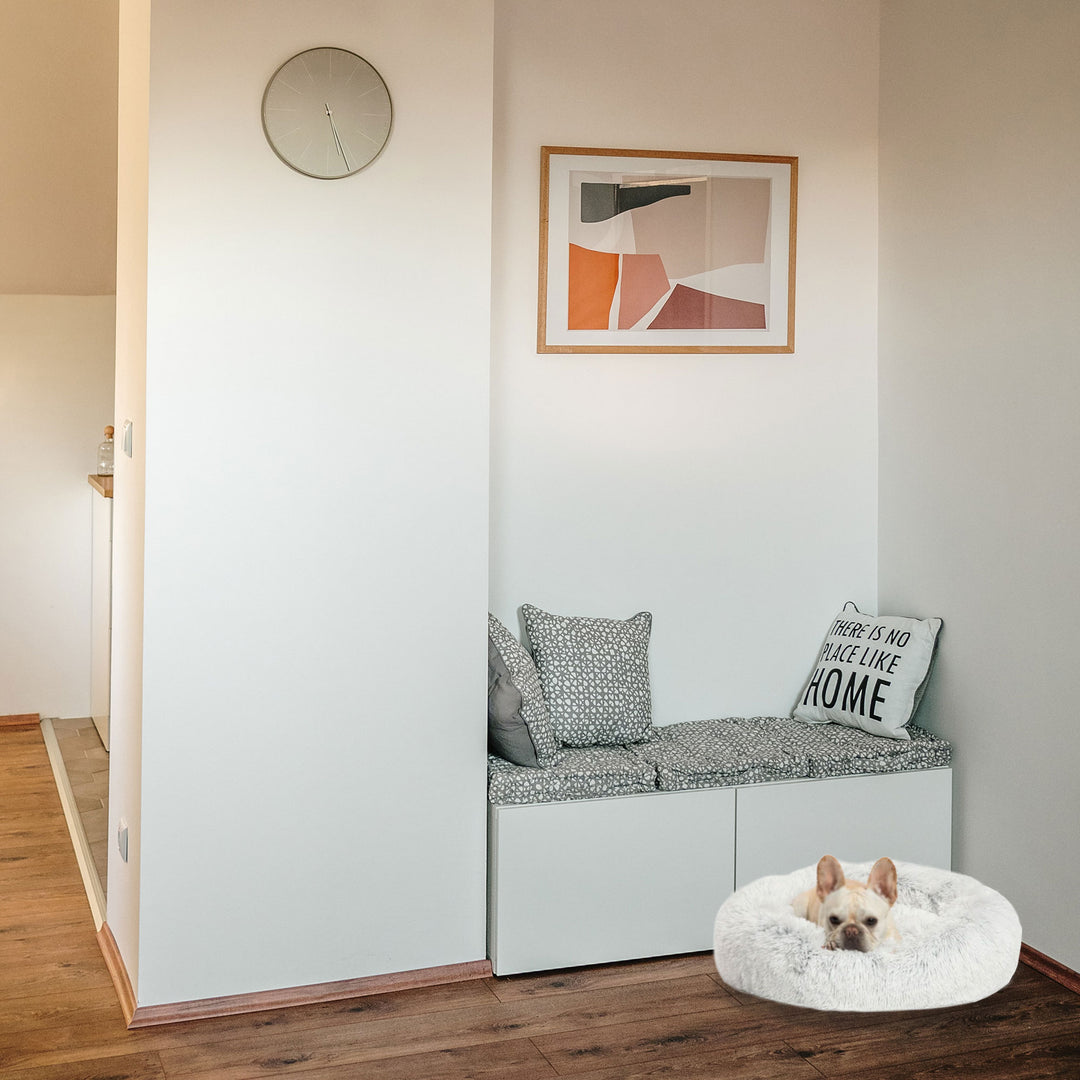 Best Friends by Sheri Luxury 23" Shag Faux Fur Pet Bed, Frost White (Open Box)