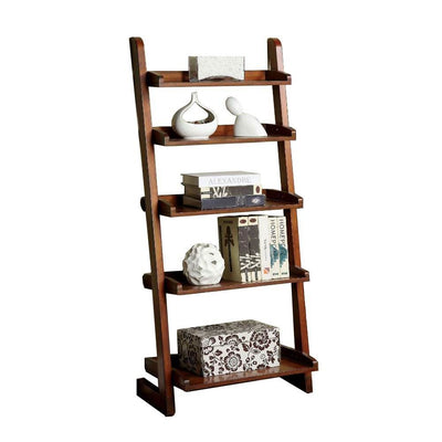 Furniture of America Wood Lugo Leaning 5 Tier Ladder Shelf Bookcase (Used)