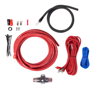 Crunch 4 Gauge Amp Wiring Kit, Cable Kit for Amplifier up to 1000W, Red MAXXLINK
