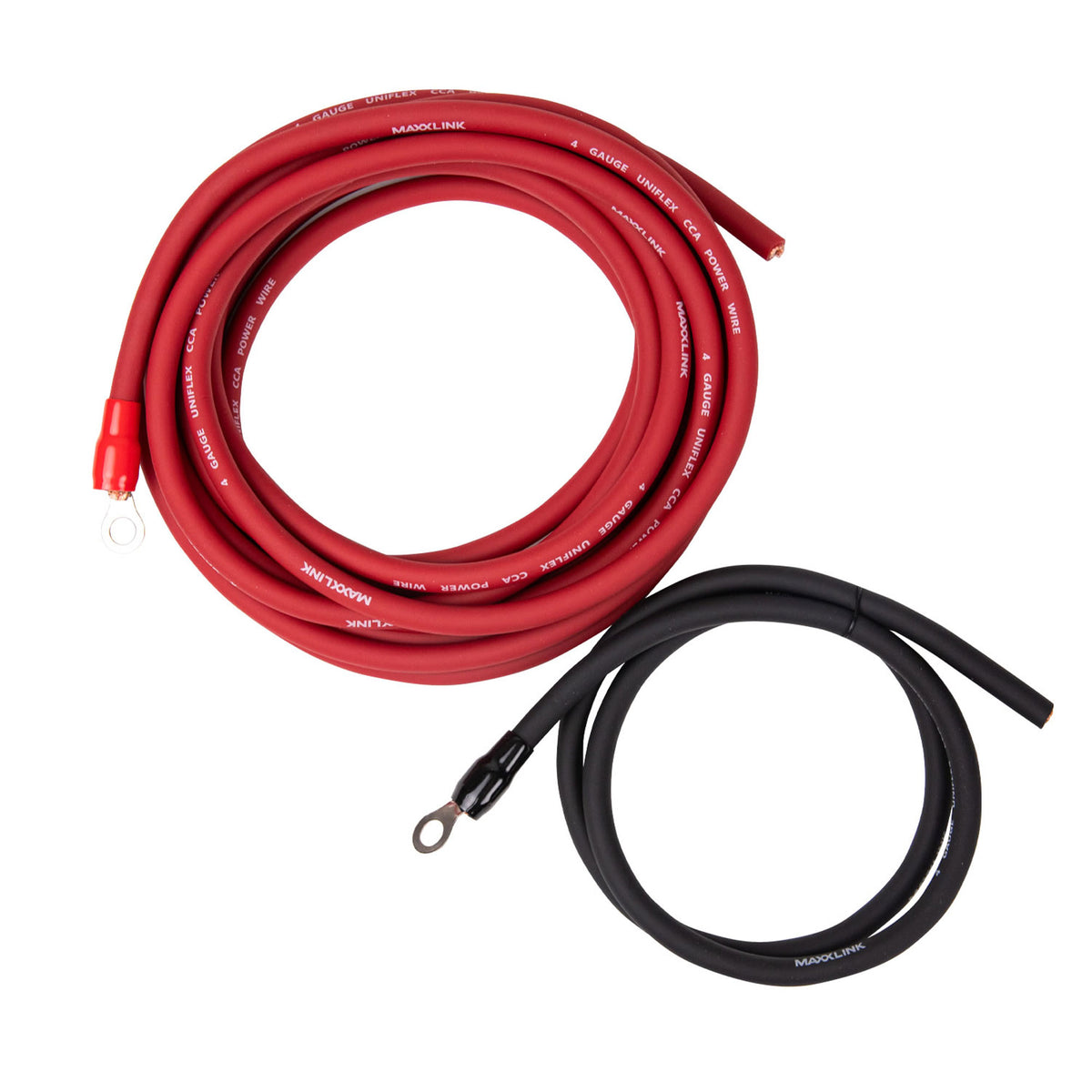 Crunch 4 Gauge Amp Wiring Kit, Cable Kit for Amplifier up to 1000W, Red MAXXLINK