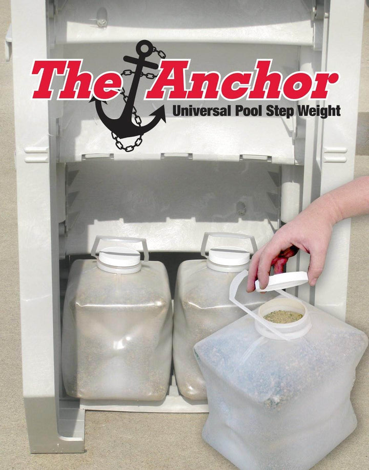 Main Access Universal Swimming Pool Ladder Step Sand Anchor with Step Pad Liner - VMInnovations