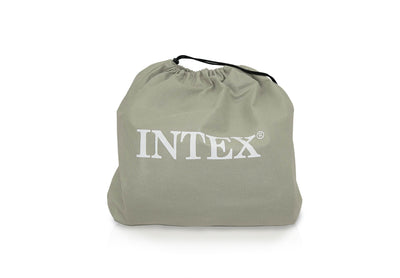 Intex Queen Deluxe Pillow Rest Fiber Tech Raised Air Mattress with Pump (2 Pack)