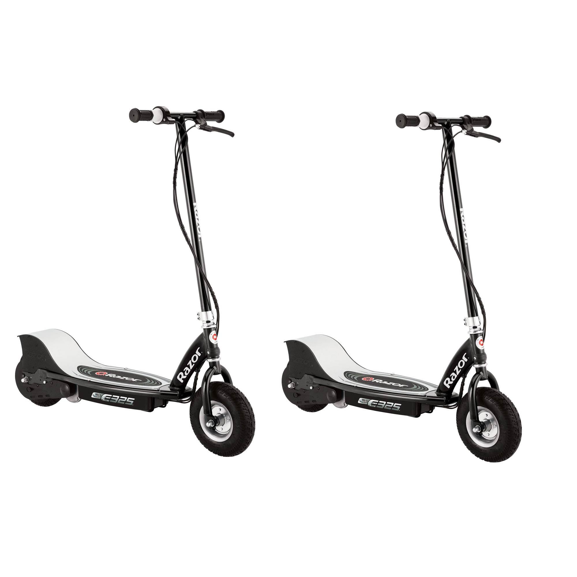 Razor E325 Adult RideOn 24V High-Torque Electric Powered Scooter, Black (2 Pack)