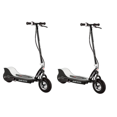Razor E325 Adult RideOn 24V High-Torque Electric Powered Scooter, Black (2 Pack)