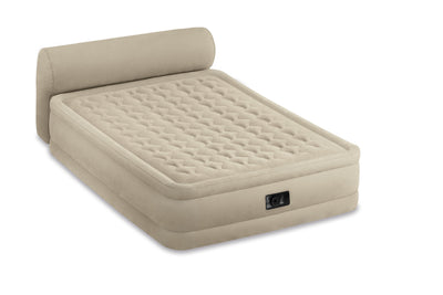 Intex Queen Ultra Plush Elevated Airbed with Built In Pump + Headboard (2 Pack)