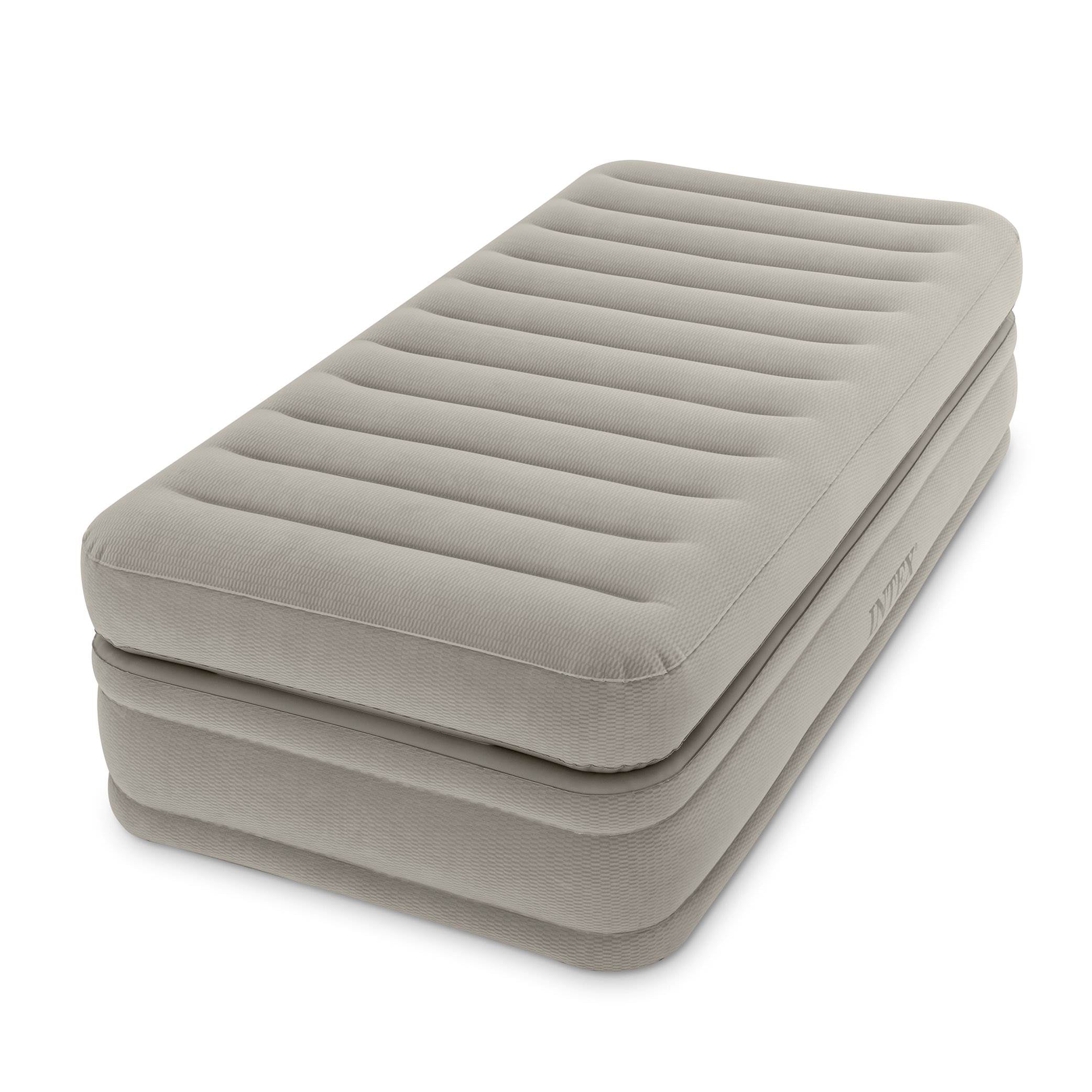 Intex Inflatable Prime Comfort Elevated Airbed with Built-In Pump, Twin (2 Pack)