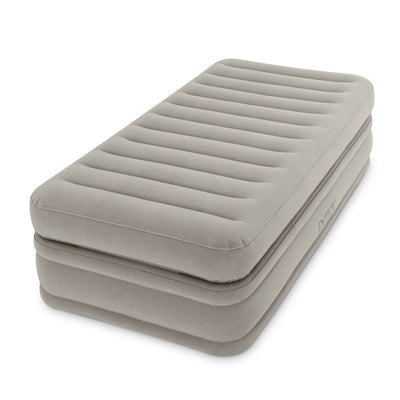 Intex Inflatable Prime Comfort Elevated Airbed with Built-In Pump, Twin (2 Pack)