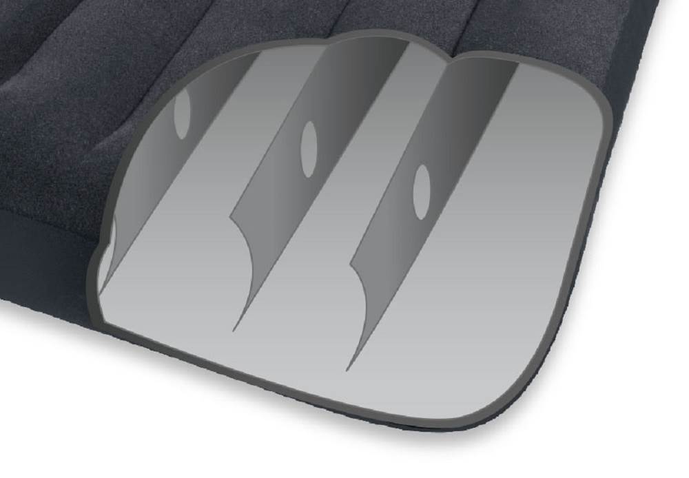 Intex Classic Inflatable Full Airbed With Built In Pillow Rest + Pump (2 Pack)