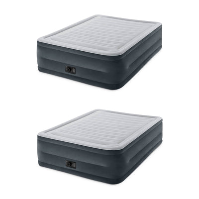 Intex Comfort Plush Dura-Beam Air Mattress w/ Built-In Pump, Queen (2 Pack)