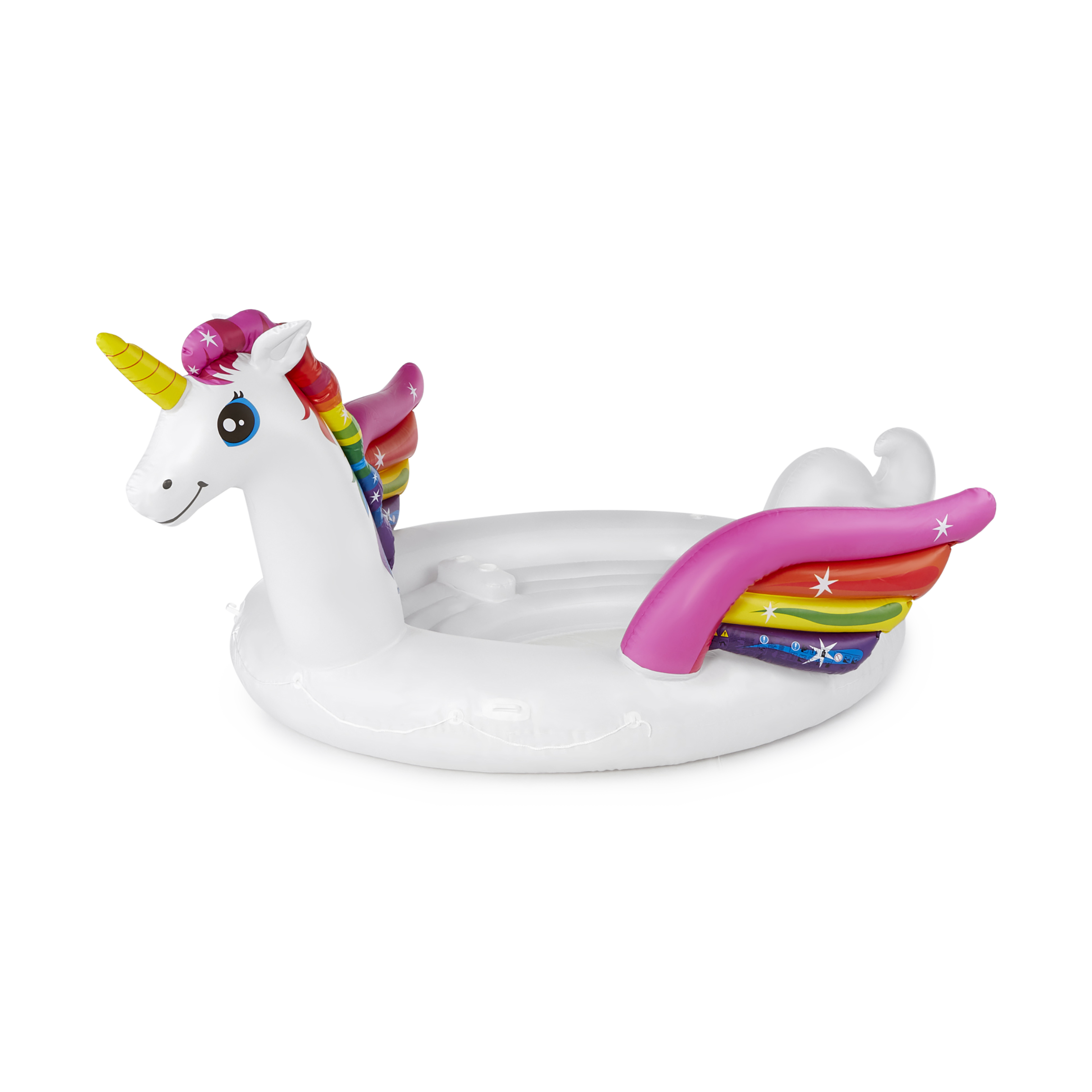 Intex 57266EP Adult Inflatable Unicorn Party Island Pool Lounger Float, White