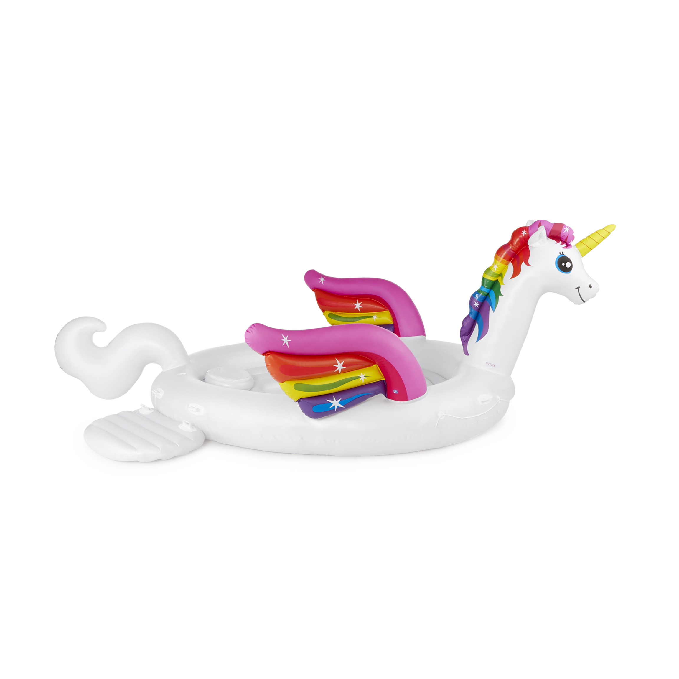 Intex 57266EP Adult Inflatable Unicorn Party Island Pool Lounger Float, White