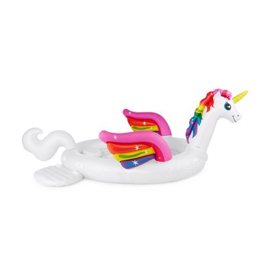 Intex 57266EP Adult Inflatable Unicorn Party Island Pool Lounger Float, White