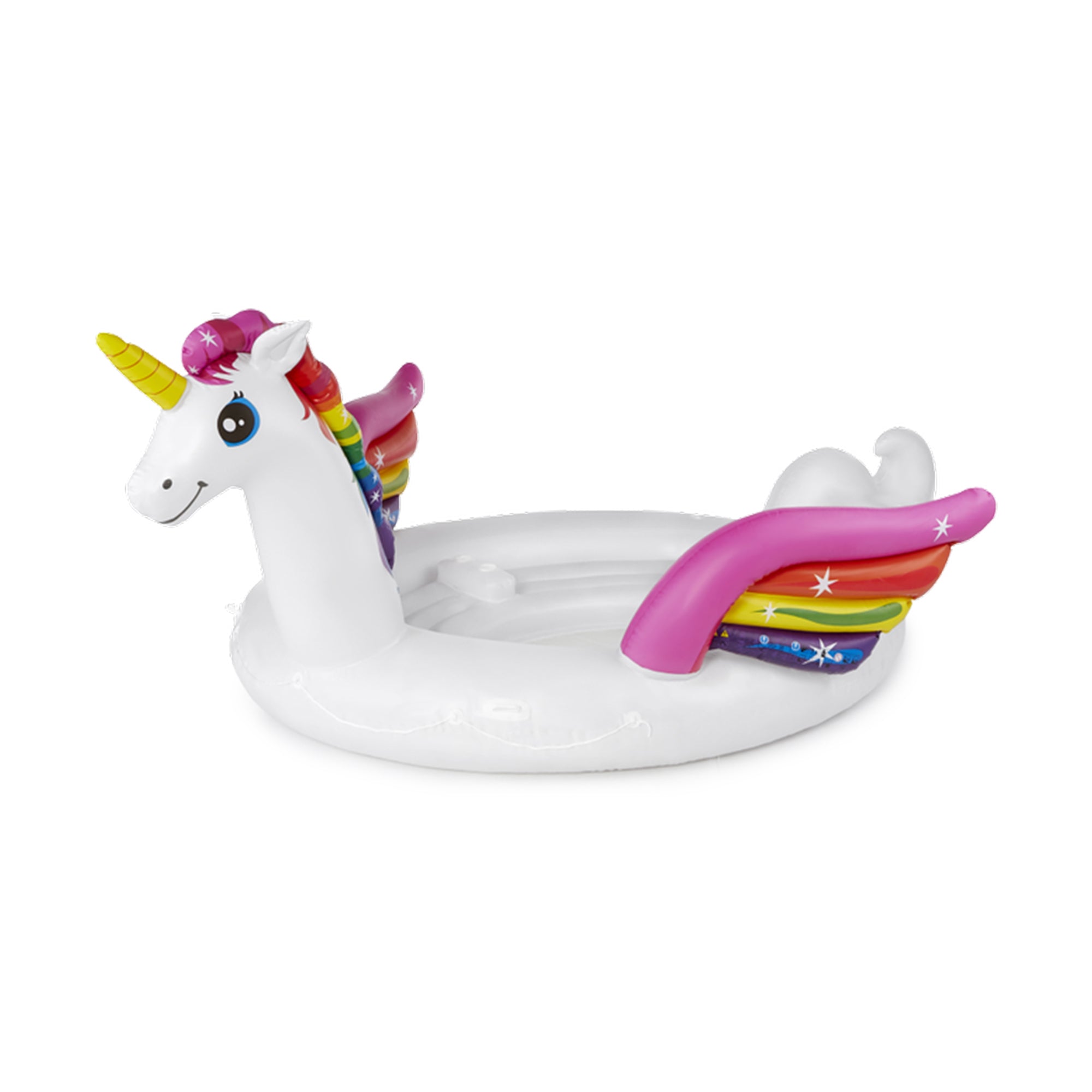 Intex 57266EP Adult Inflatable Unicorn Party Island Pool Lounger Float, White