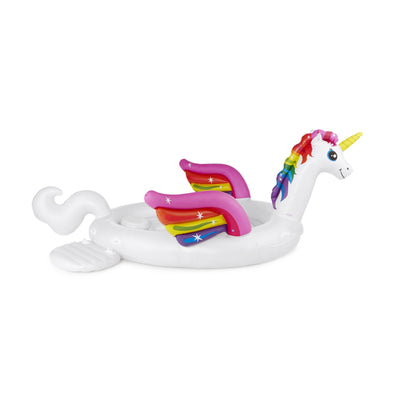 Intex 57266EP Adult Inflatable Unicorn Party Island Pool Lounger Float, White