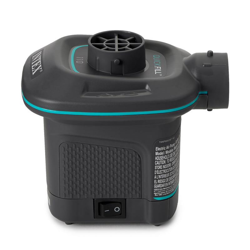 Intex 120V Quick Fill AC Electric Air Pump with 3 Nozzles, Black (Open Box)