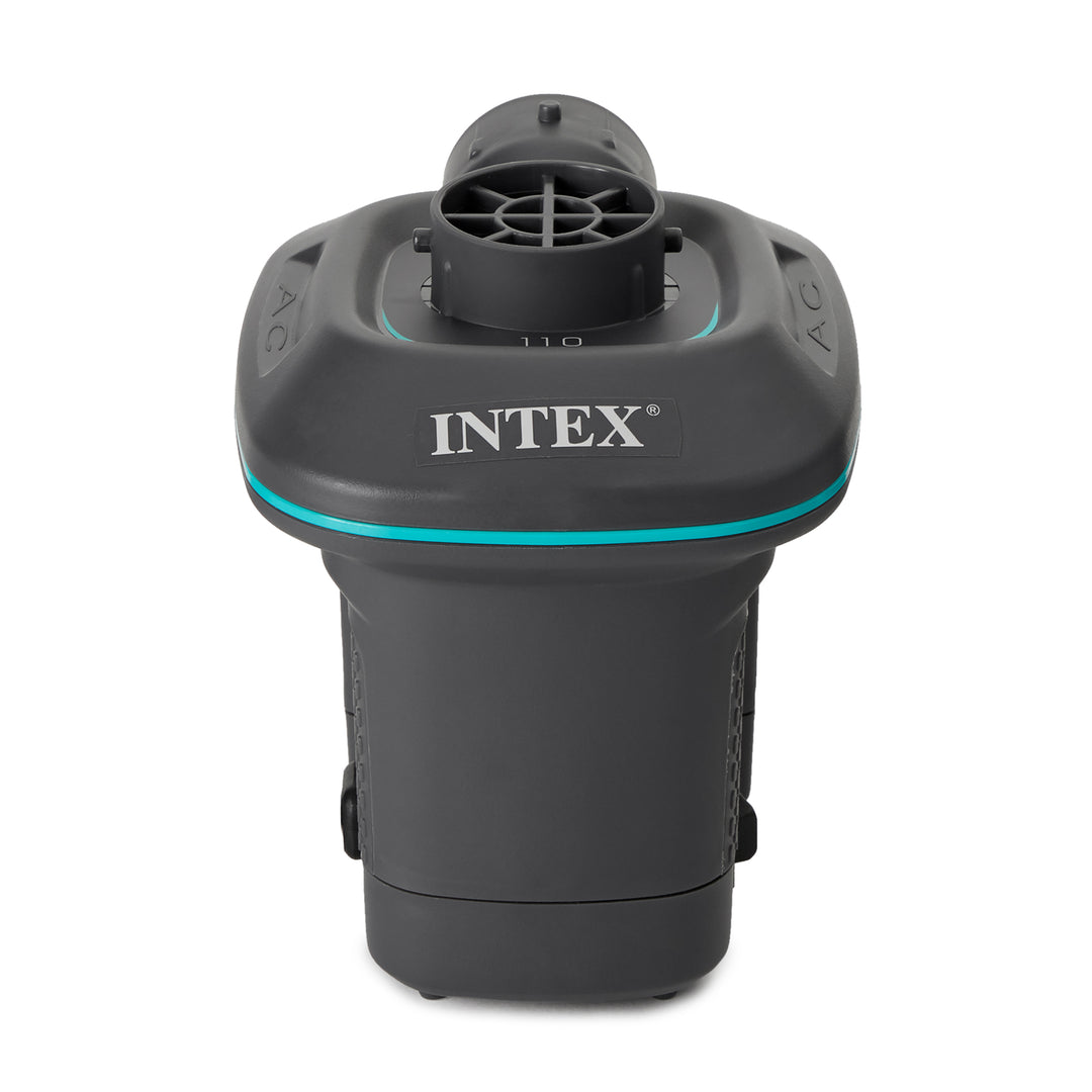 Intex 120V Quick Fill AC Electric Air Pump with 3 Nozzles, Black (Open Box) - VMInnovations