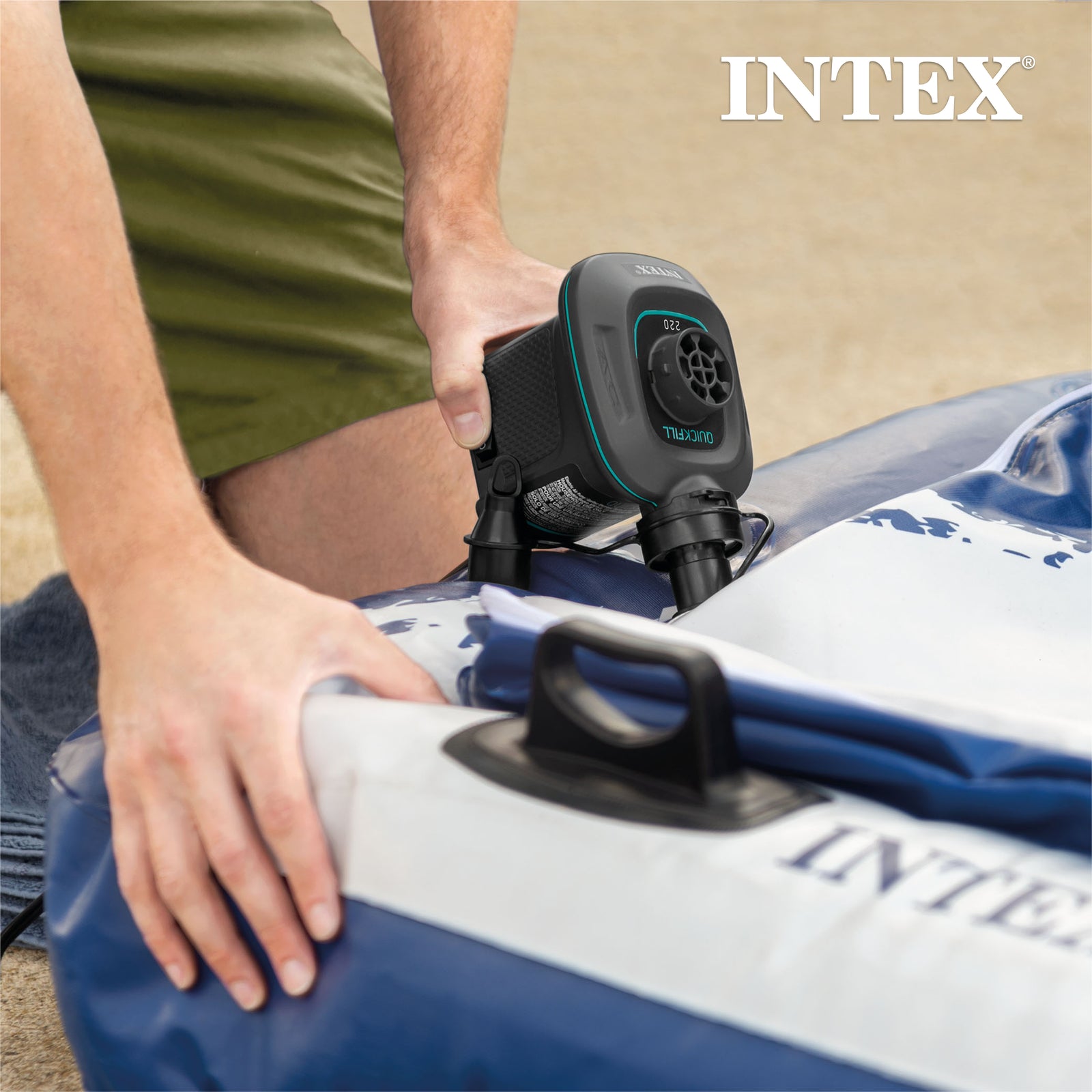 Intex 66639E 120V AC Electric Fill Air Pump with 3 Interconnected Nozzles (Used) - VMInnovations