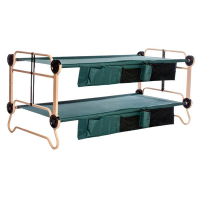 Disc-O-Bed X-Large Cam-O-Bunk Benchable Bunked Double Cot w/ Organizers (2 Pack) - VMInnovations
