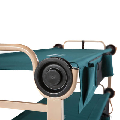 Disc-O-Bed X-Large Cam-O-Bunk Benchable Bunked Double Cot w/ Organizers (2 Pack) - VMInnovations