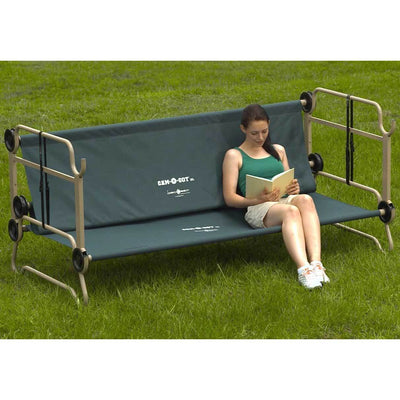 Disc-O-Bed X-Large Cam-O-Bunk Benchable Bunked Double Cot w/ Organizers (2 Pack) - VMInnovations