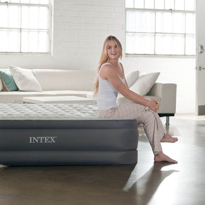Intex Premaire Elevated Twin Airbed Air Mattress with Built-in Pump (2 Pack)