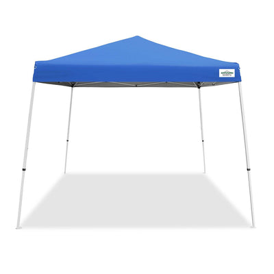 Caravan Canopy 10 x 10 Foot Entry Level Angled Leg Instant Canopy, Blue (2 Pack)
