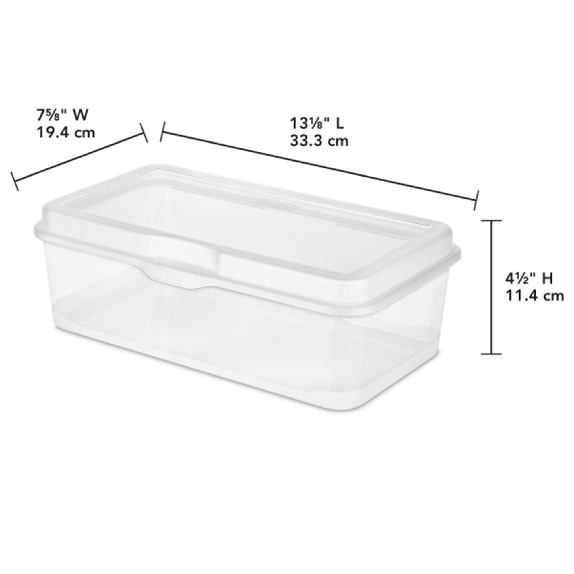 Sterilite Plastic Stacking FlipTop Latching Storage Box Container, Clear, 6 Pack - VMInnovations