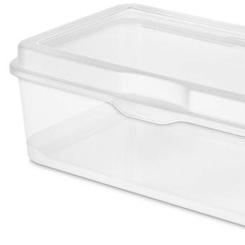 Sterilite Plastic Stacking FlipTop Latching Storage Container, Clear, (12 Pack)