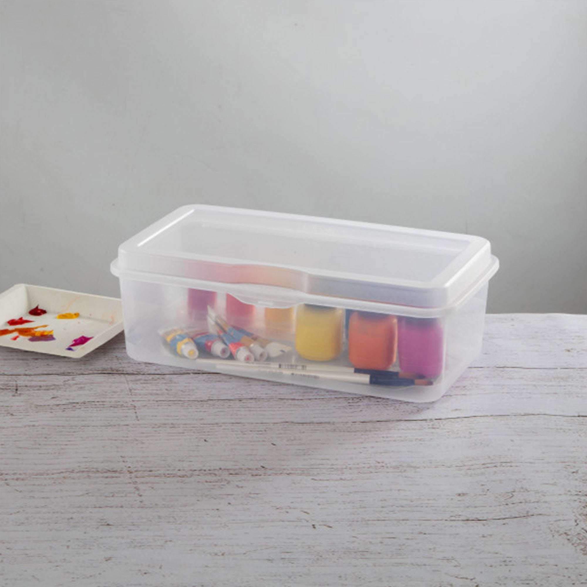 Sterilite Plastic Stacking FlipTop Latching Storage Box Container, Clear 24 Pack - VMInnovations