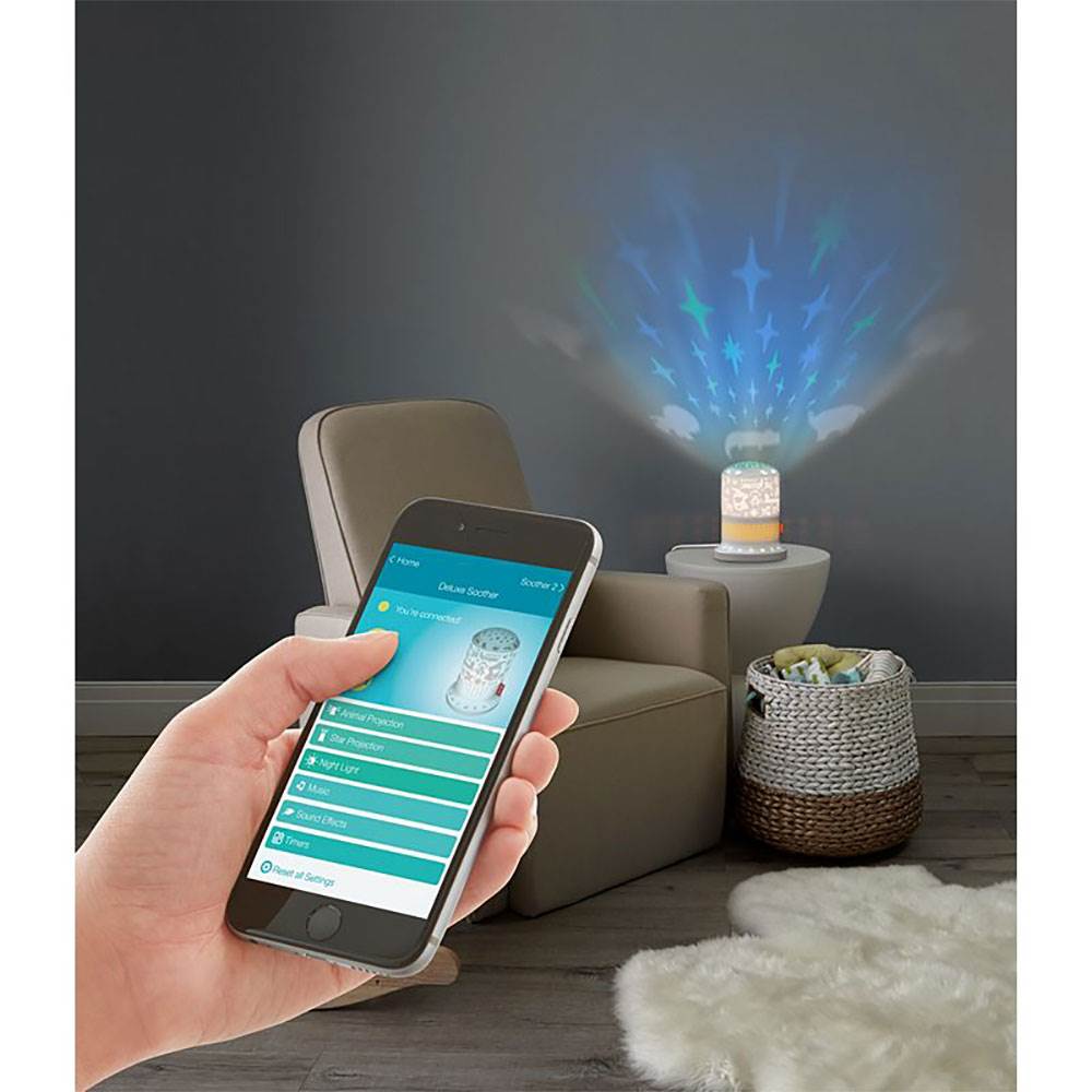 Fisher Price Smart Connect Deluxe Light Projector Sound Machine Nursery Soother - VMInnovations