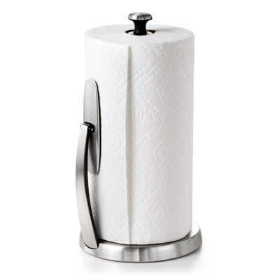 OXO Good Grips SimplyTear Standing Kitchen Paper Towel Holder, Stainless Steel