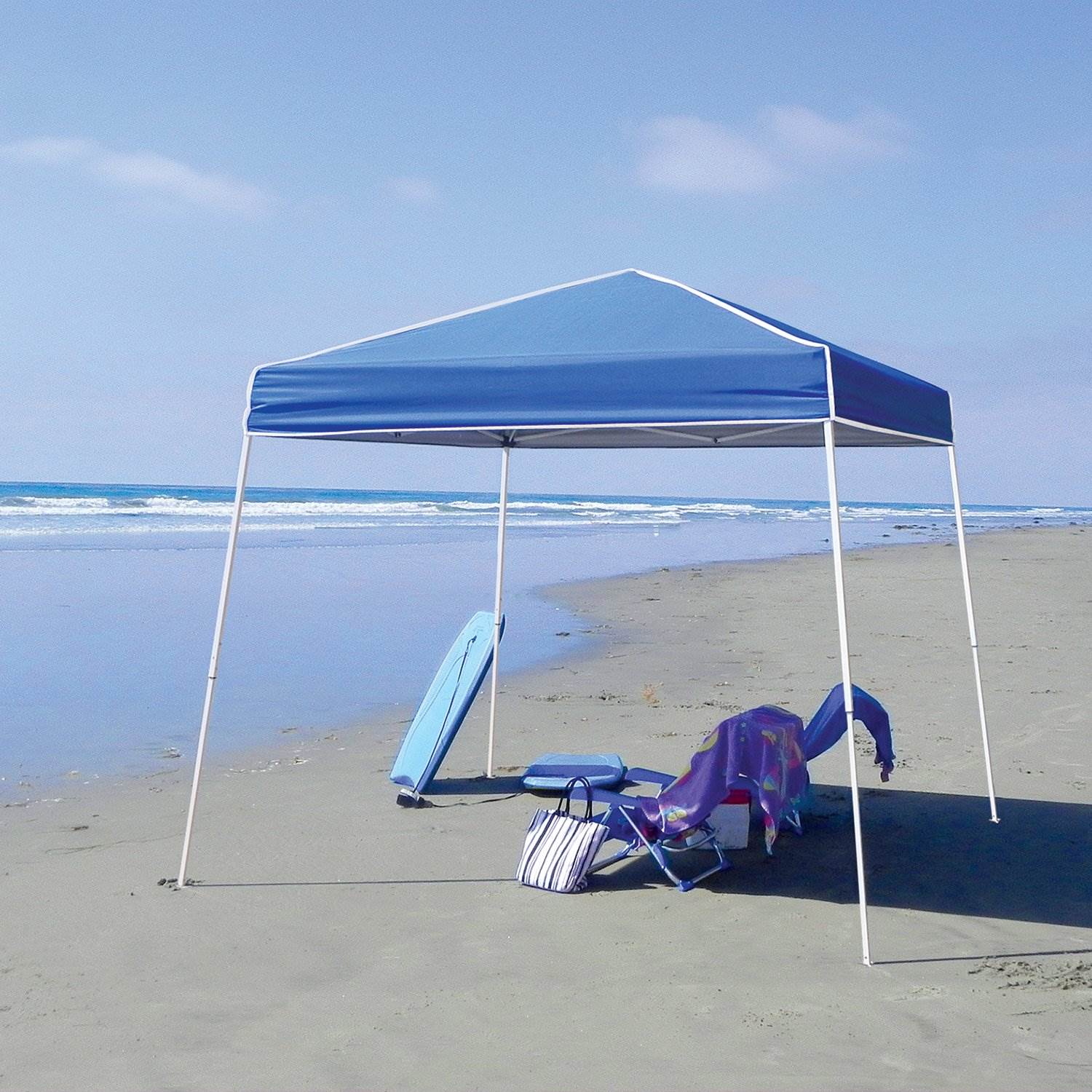Z-Shade 10x10 Ft Instant Pop Up Shade Canopy Tent Shelter, Blue (Open Box) - VMInnovations